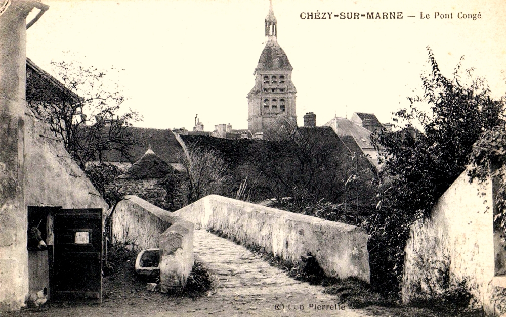 Chézy-sur-Marne (Aisne) CPA Pont congé
