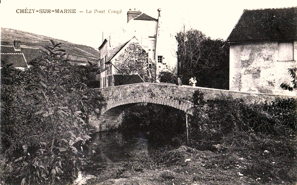 Chézy-sur-Marne (Aisne) CPA Pont congé