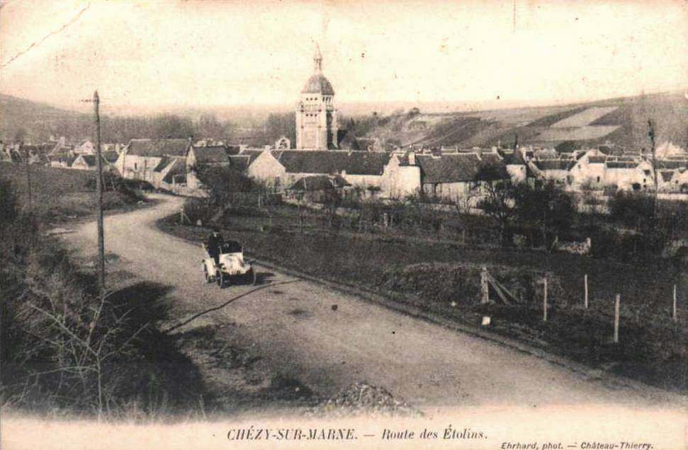 Chézy-sur-Marne (Aisne) CPA Route des Etolins