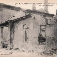 Choisy au bac 60 1914 1918 ruines de l epicerie cpa