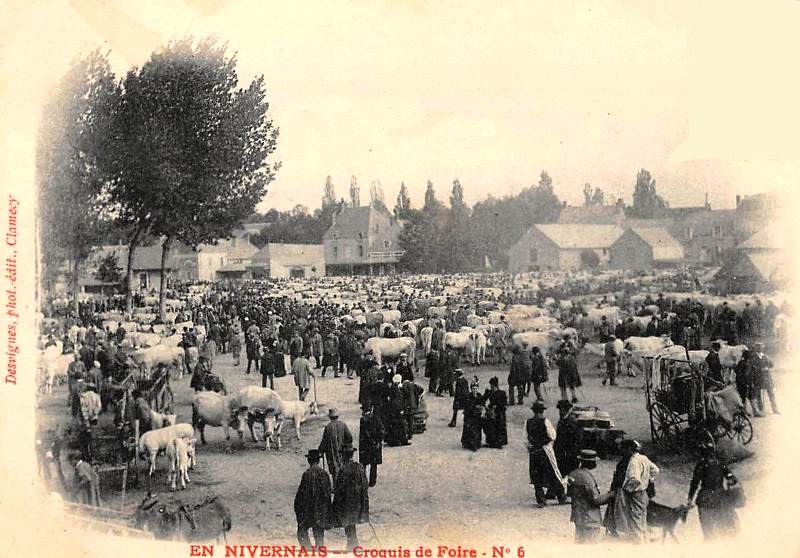 Clamecy (Nièvre) La foire CPA