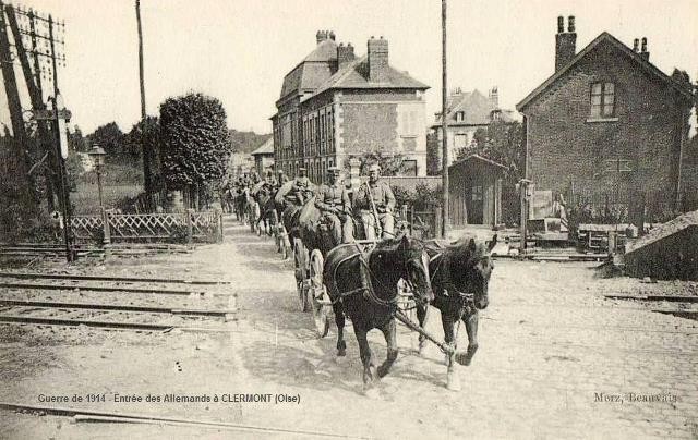 Clermont oise cpa entree des allemands en 1914 1918