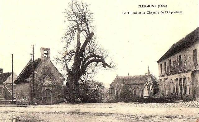 Clermont oise cpa la chapelle et le gros tilleul