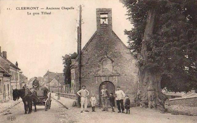 Clermont oise cpa la chapelle et le gros tilleul