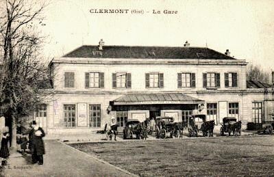 Clermont oise cpa la gare 