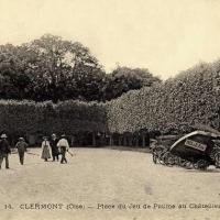 Clermont oise cpa la place du jeu de paume au chatellier