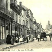 Clermont oise cpa la rue de conde