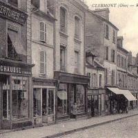 Clermont oise cpa la rue de la republique
