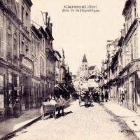 Clermont oise cpa la rue de la republique