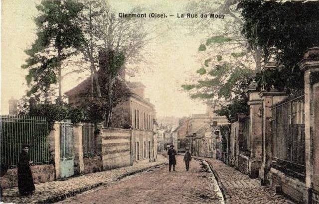 Clermont oise cpa la rue de mouy