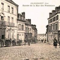 Clermont oise cpa la rue des fontaines