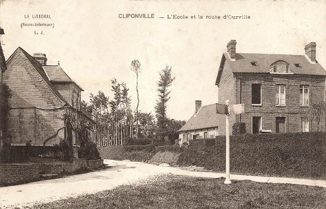 Cliponville seine maritime ecole cpa