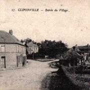 Cliponville seine maritime entree du village cpa