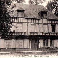Cliponville seine maritime maison xveme siecle cpa