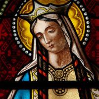 Clotilde, vitrail église de Florac