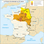 Carte du comté de Blois (Carolingien et Robertien)