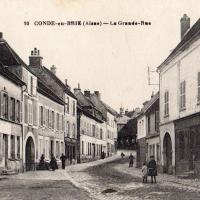 Condé-en-Brie (Aisne) CPA La grande rue