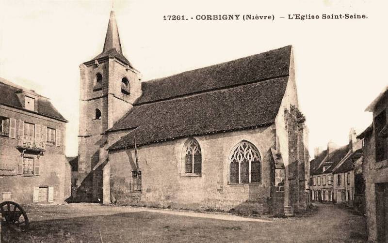 Corbigny (Nièvre) L'église Saint Seine CPA
