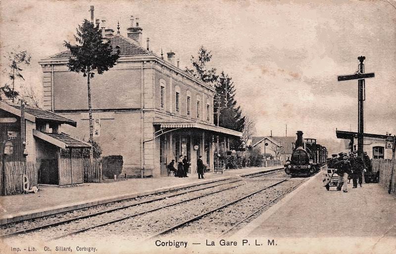 Corbigny (Nièvre) La gare PLM CPA