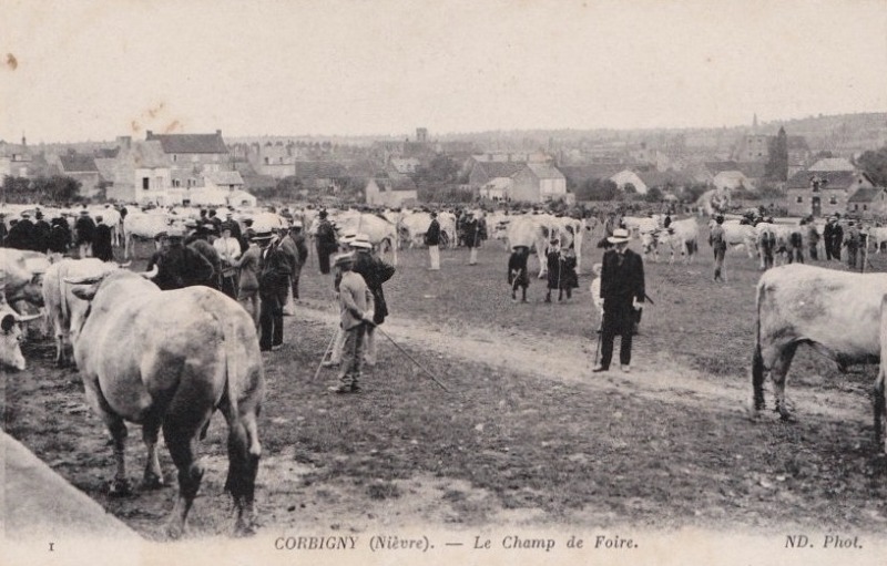 Corbigny (Nièvre) Le champ de Foire CPA