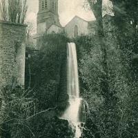 L' église et la Cascade Mercier (cpa)