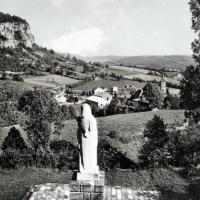 La statue de la Vierge vers 1950 (cpa)