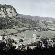 Cornus aveyron vue generale et rocher des fourches cpa