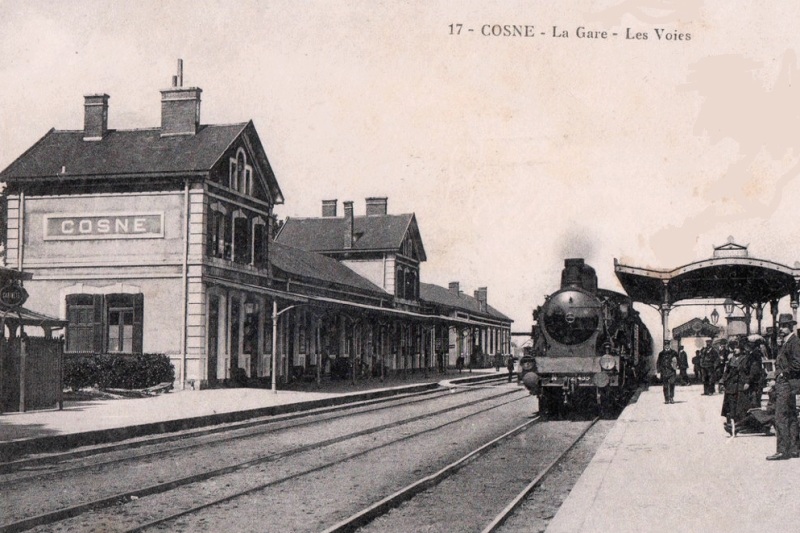 Cosne-Cours-sur-Loire (Nièvre) La gare CPA