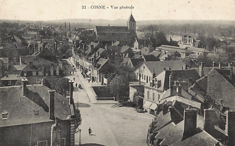 Cosne-Cours-sur-Loire (Nièvre) Vue générale CPA