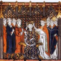 Hugues Capet, le couronnement enluminure