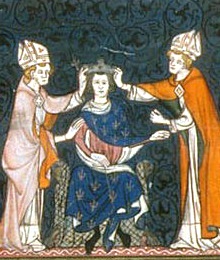 Couronnement de Louis II, enluminure du XIVe
