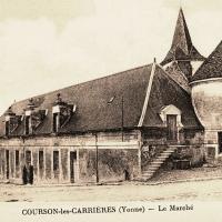 Courson-les-Carrières (89) Le marché CPA