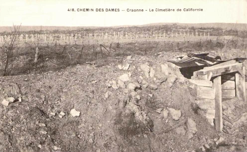 Craonne (Aisne) CPA Plateau de Californie cimetière 1919