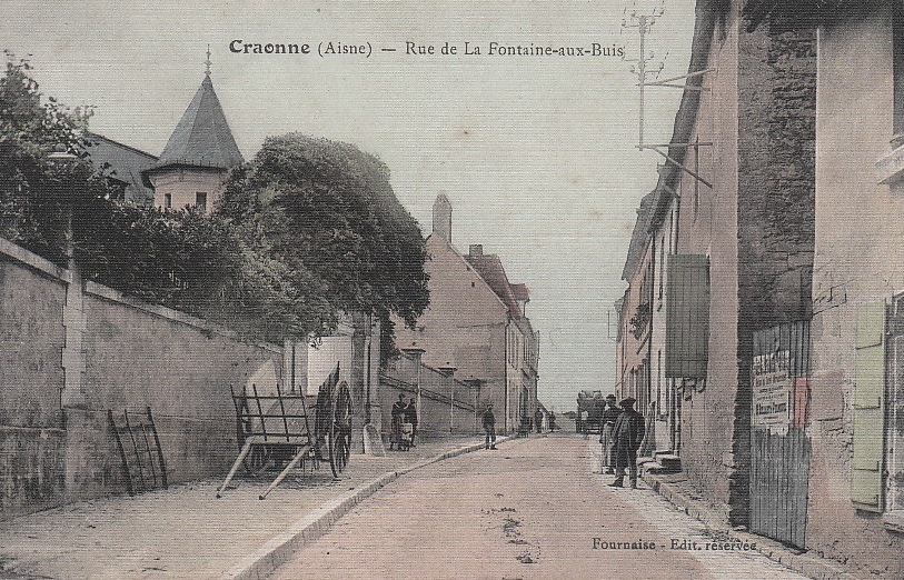 Craonne (Aisne) CPA rue de la fontaine aux buis avant 1914