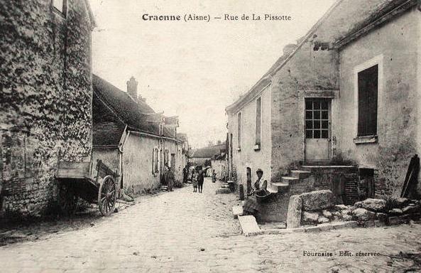 Craonne (Aisne) CPA rue de la Pissotte en 1907