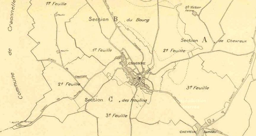 Craonne (Aisne) Plans cadastre 1826