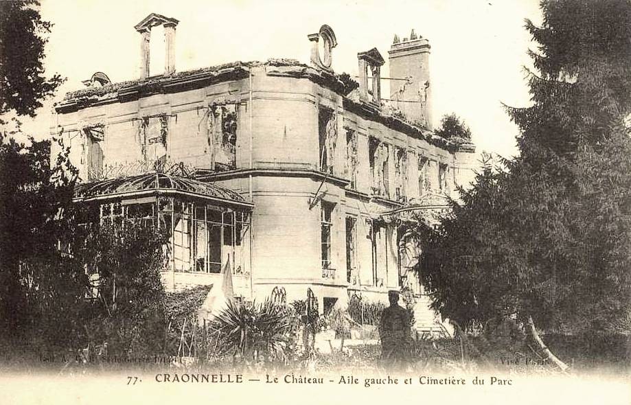 Craonnelle (Aisne) CPA château en ruines aile gauche