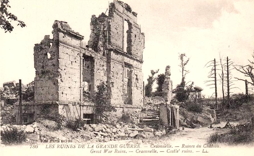 Craonnelle (Aisne) CPA château en ruines