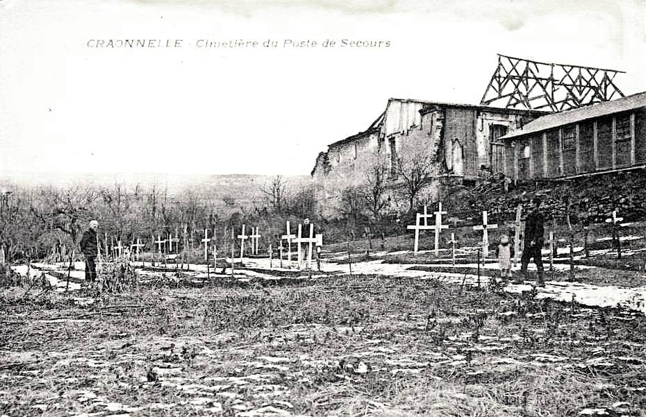 Craonnelle (Aisne) CPA cimetière du poste de secours