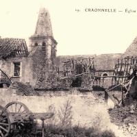 Craonnelle (Aisne) CPA église Sainte Benoite en ruines