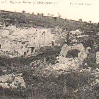 Craonnelle (Aisne) CPA église Sainte Benoite en ruines