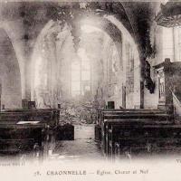 Craonnelle (Aisne) CPA église Sainte Benoite en ruines