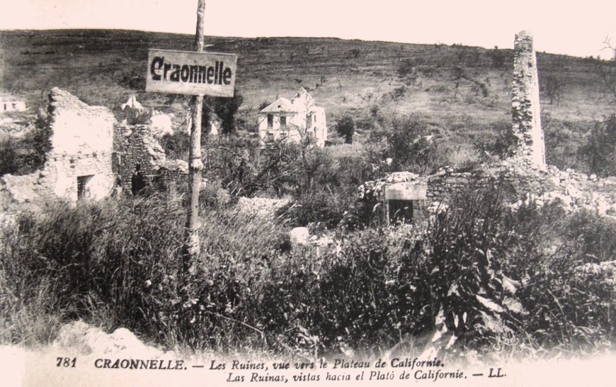 Craonnelle (Aisne) CPA le village en ruines
