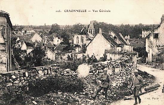 Craonnelle (Aisne) CPA le village en ruines