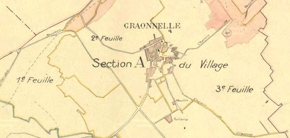 Craonnelle (Aisne) plan cadastre 1826