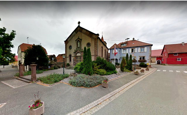 Crastatt 67 mairie et eglise