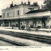 Cravant (89) La gare CPA
