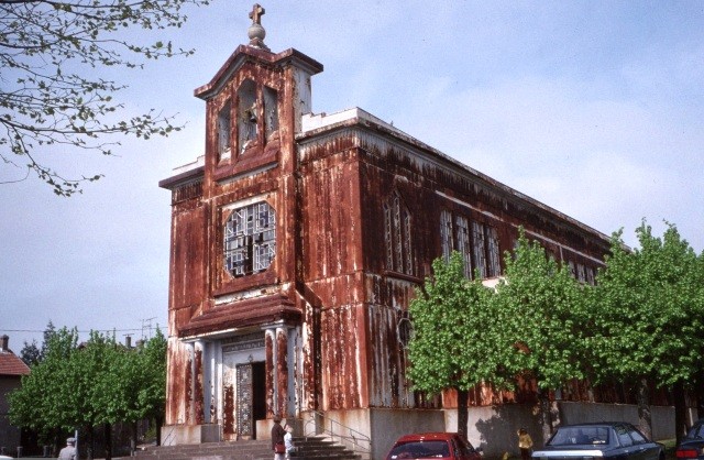 Crusnes 54 l eglise sainte barbe rouillée avant restauration