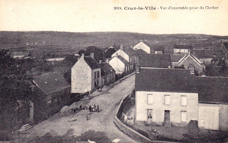 Crux-la-Ville (Nièvre) Vue aérienne CPA