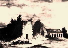 Cuissy-et-Gény (Aisne) CPA Abbaye chapelle et boulangerie en 1859